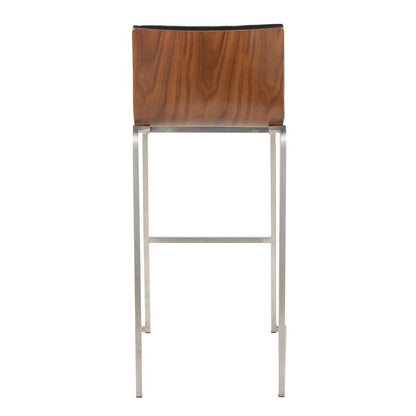 Silver Mason Mara 30" Fixed-Height Barstool - Set of 2