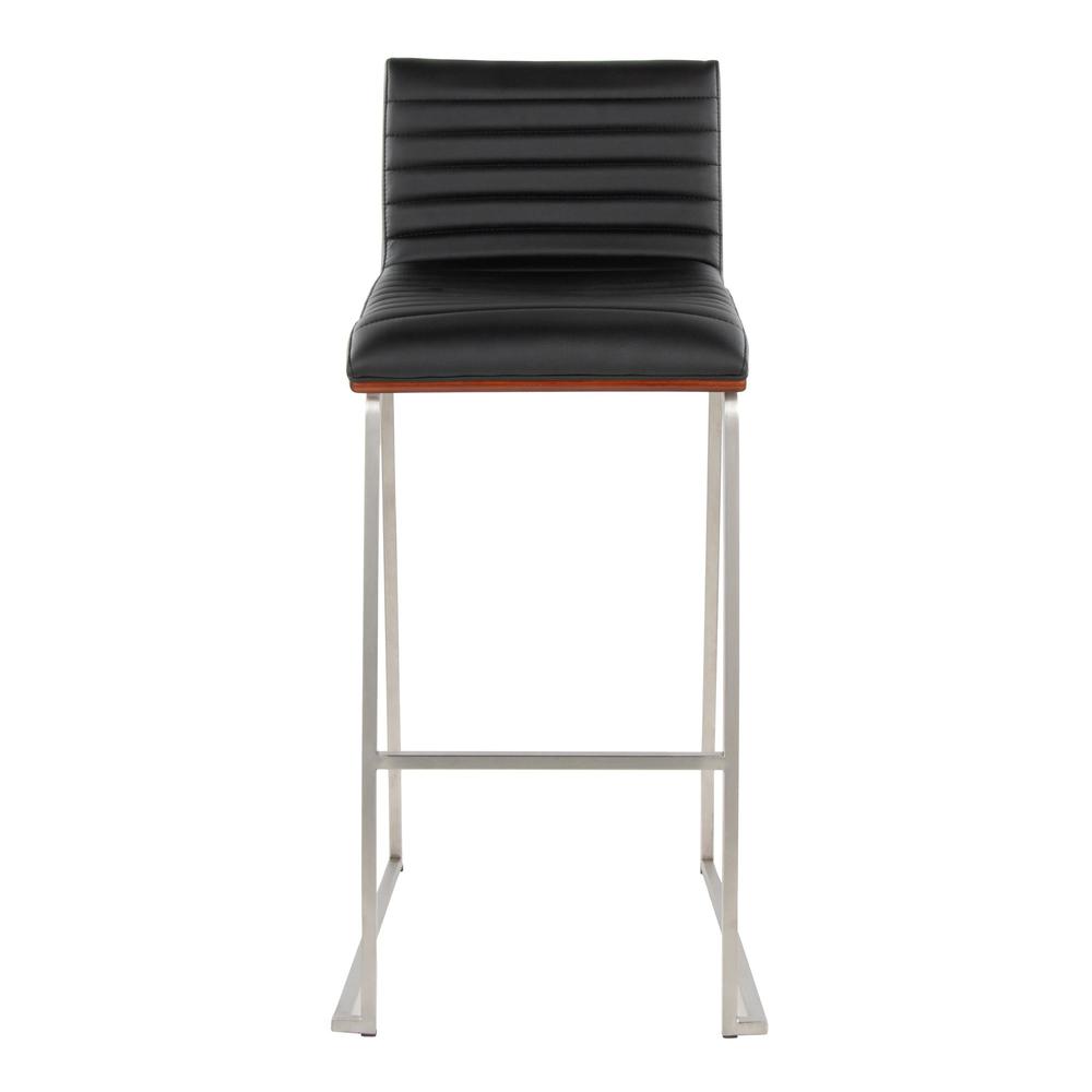 Silver Mason Mara 30" Fixed-Height Barstool - Set of 2