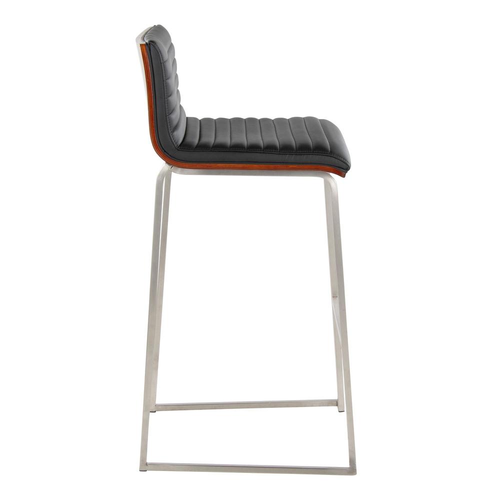 Silver Mason Mara 30" Fixed-Height Barstool - Set of 2