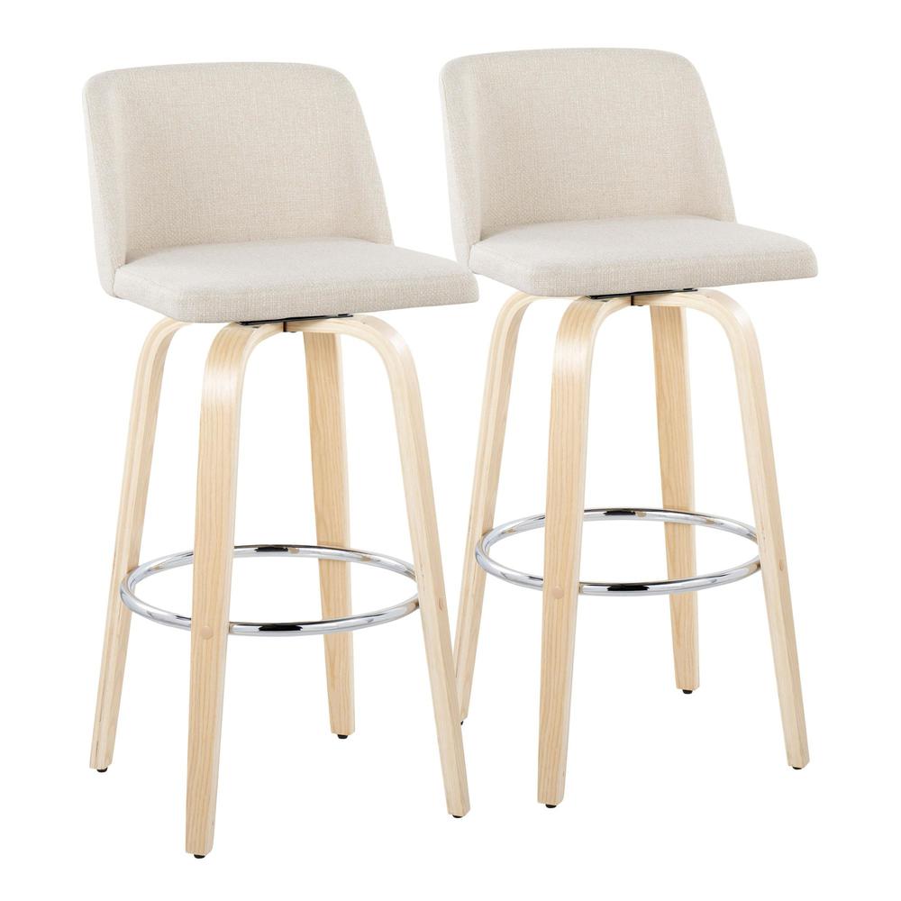 Brown Toriano 30" Fixed-Height Barstool - Set of 2