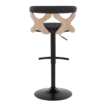 White Gardenia Adjustable Barstool - Set of 2