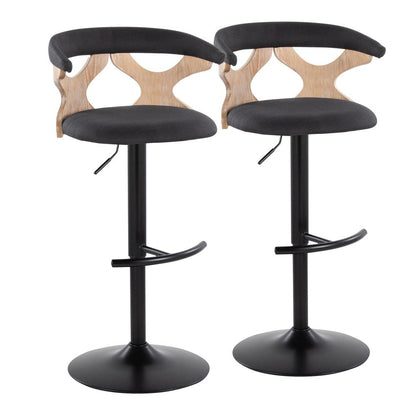 White Gardenia Adjustable Barstool - Set of 2
