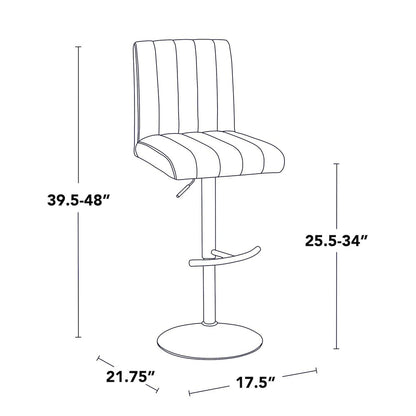 Hank Adjustable Barstool - Set of  2