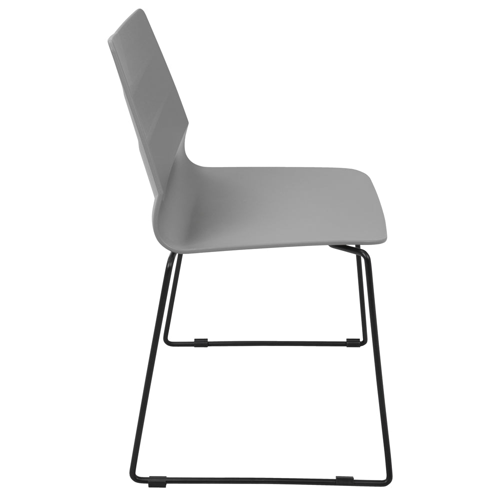 Arrow Contemporary Dining Chair in Black and Grey - Set of 2