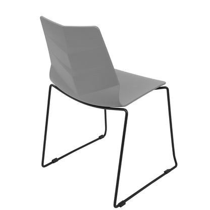 Arrow Contemporary Dining Chair in Black and Grey - Set of 2
