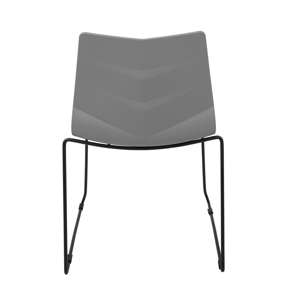 Arrow Contemporary Dining Chair in Black and Grey - Set of 2