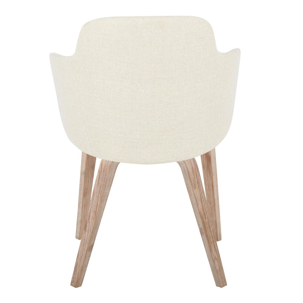 Whitewashed Wood, Cream Noise Fabric Boyne Chair - Set of 2