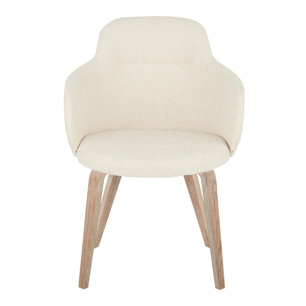 Whitewashed Wood, Cream Noise Fabric Boyne Chair - Set of 2