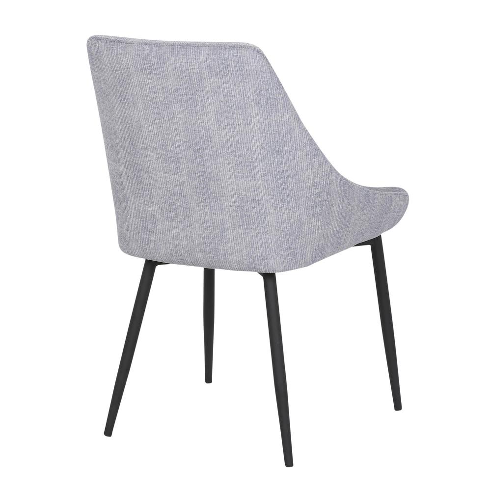 Black Metal, Grey Corduroy Diana Corduroy Chair - Set of 2