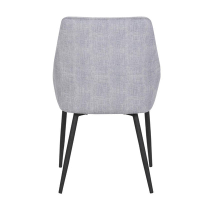 Black Metal, Grey Corduroy Diana Corduroy Chair - Set of 2