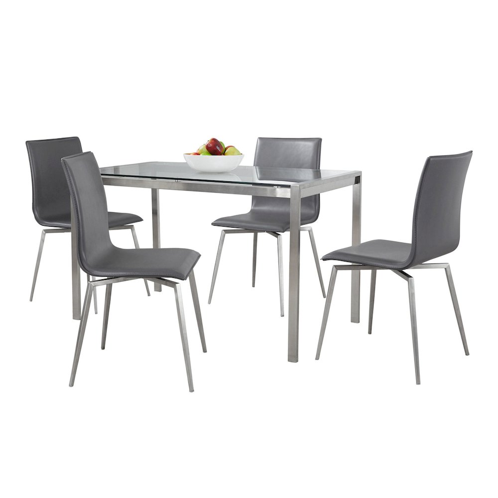Fuji-Mason Upholstered Swivel Dining Set - 5 Piece