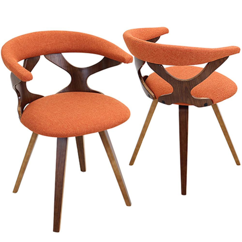 Walnut, Orange Gardenia Chair