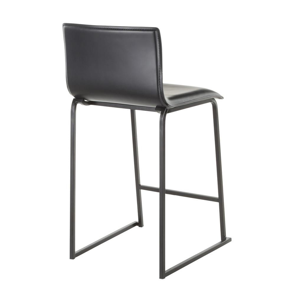 Black Metal, Black PU Mara Counter Stool - Set of 2