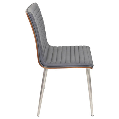 Walnut, Grey Mason Swivel Chair - Set of 2