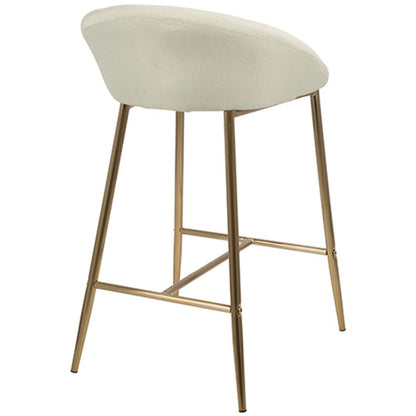 Gold, Cream Fabric Matisse Counter Stool - Set of 2