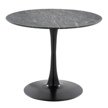 Black Metal, Black Marble Veneer Pebble Mod Table