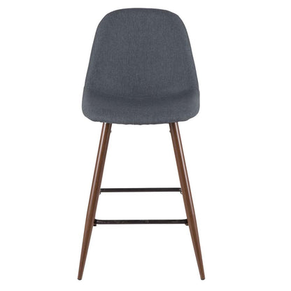 Walnut, Blue Pebble Counter Stool - Set of 2