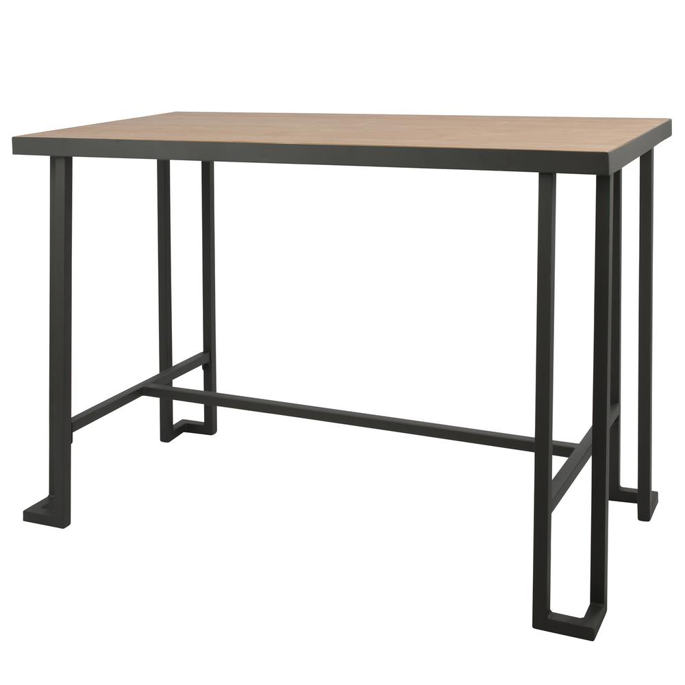 Roman Industrial Counter Table in Grey and Natural