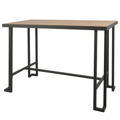 Roman Industrial Counter Table in Grey and Natural