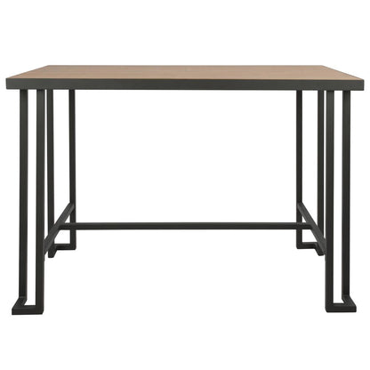 Roman Industrial Counter Table in Grey and Natural