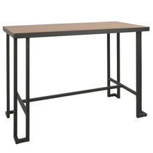 Roman Industrial Counter Table in Grey and Natural
