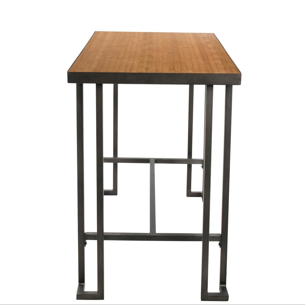 Roman Industrial Counter Table in Grey and Natural
