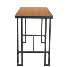 Roman Industrial Counter Table in Grey and Natural
