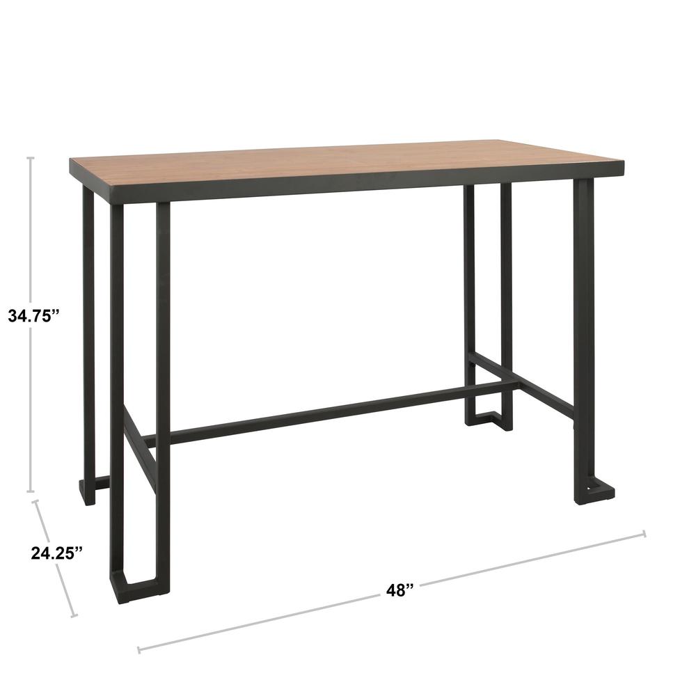 Roman Industrial Counter Table in Grey and Natural