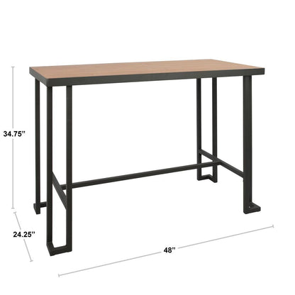 Roman Industrial Counter Table in Grey and Natural