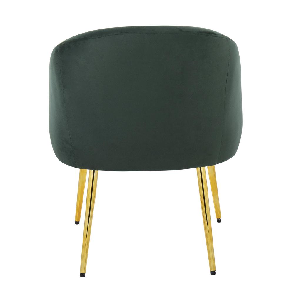 Gold Metal, Green Velvet Shiraz Chair