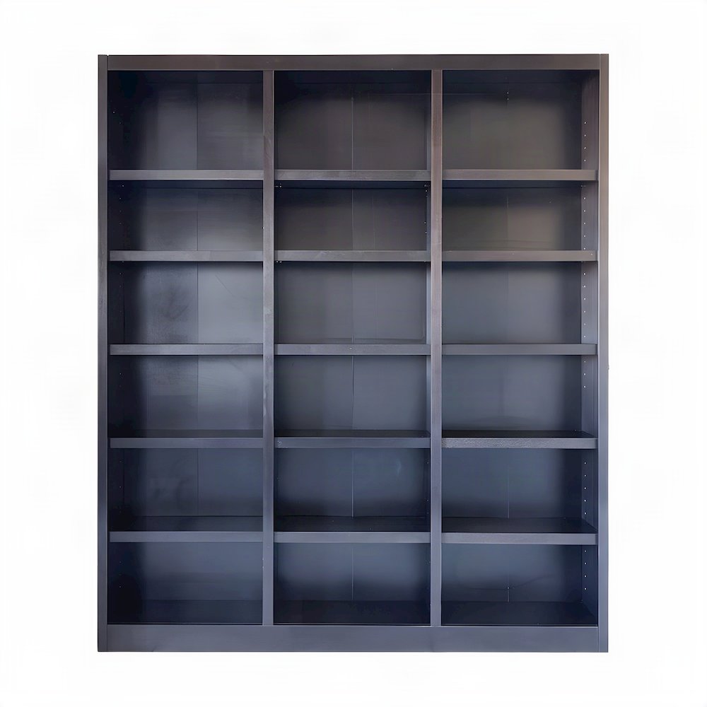 Espresso Wall Storage Unit with Adjustable Shelves and Sturdy Design