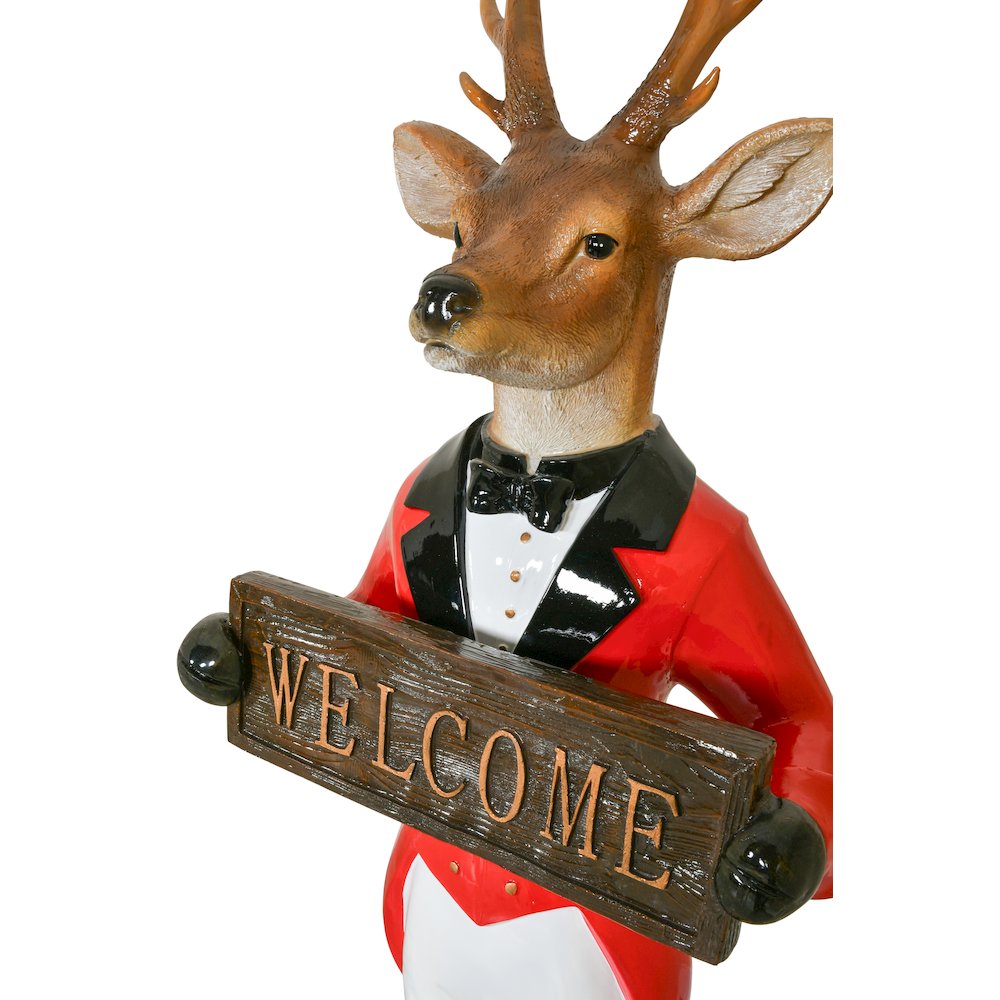 Deer Welcome Sign Statue