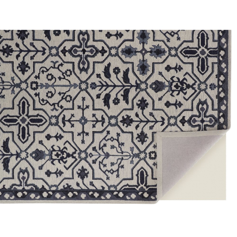 Fallon Rustic Farmhouse Rug, Flora/Fauna, Warm Dark Gray, 9ft x 12ft Area Rug, FLN8839FIVY000G00