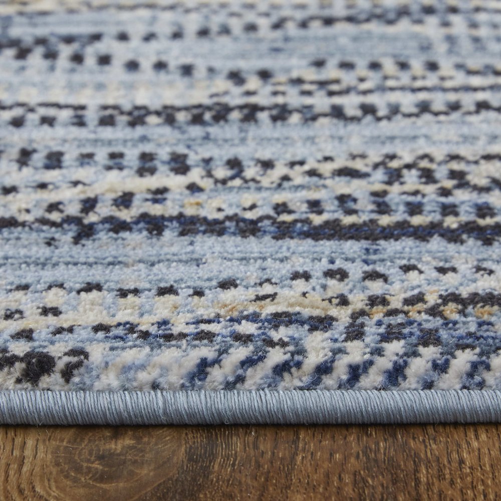 Sonora Modern Abstract, Blue/Ivory/Tan, 9'-0" x 12'-8" Area Rug