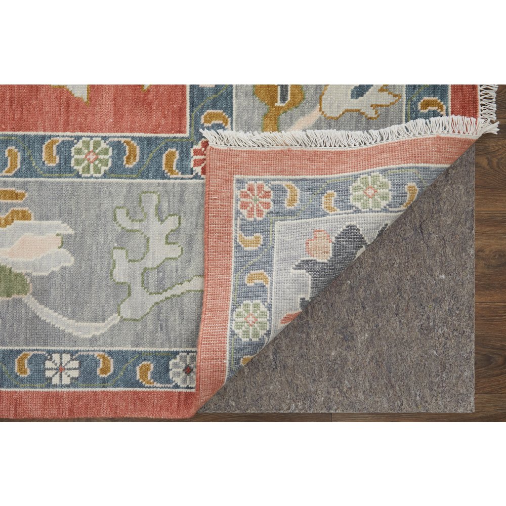 Karina Transitional Floral & Botanical, Red/Gray/Ivory, 9'-6" x 13'-6" Area Rug