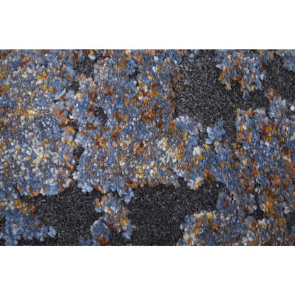 Gilmore Modern Color Block, Blue/Ivory/Taupe, 10' x 14' Area Rug
