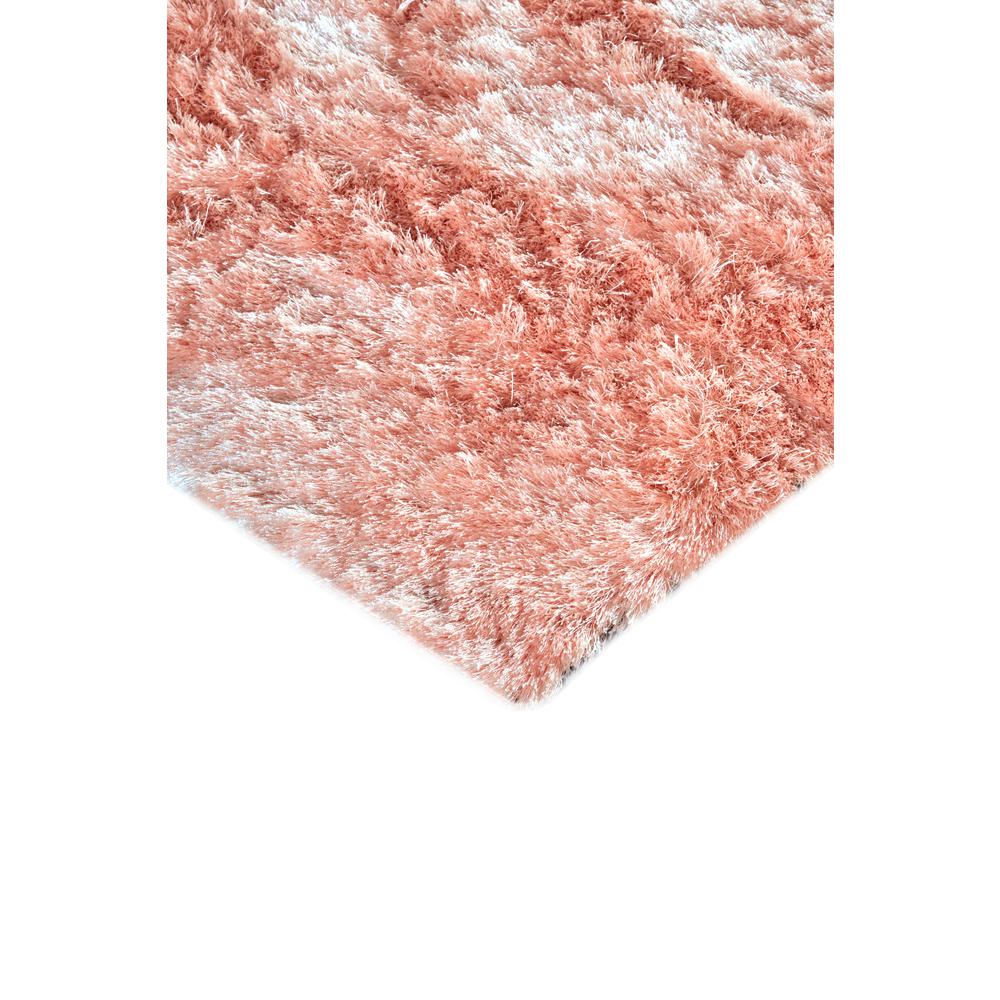 Indochine Plush Shag Rug with Metallic Sheen, Salmon Pink, 2ft-6in x 6ft, Runner, 4944550FBLH000I26