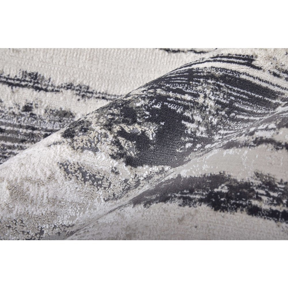 Prasad Modern Abstract, Ivory/Gray/Taupe, 1'-8" x 2'-10" Accent Rug