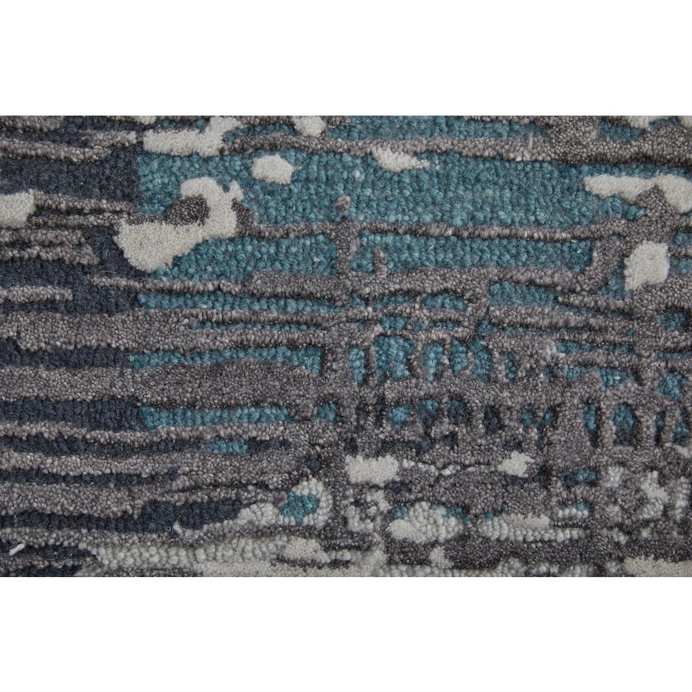 Zarah Modern Abstract, Ivory/Gray/Blue, 3'-6" x 5'-6" Accent Rug