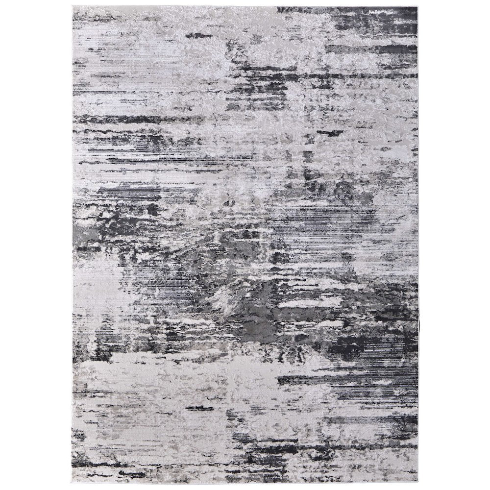 Prasad Modern Abstract, Ivory/Gray/Taupe, 1'-8" x 2'-10" Accent Rug