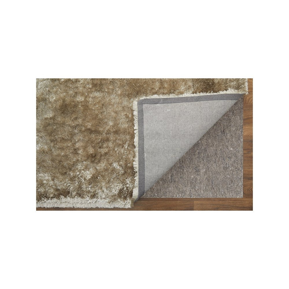 Blunham Lustrous Shimmering Shag Rug, Goloden Bronze, 5ft x 8ft Area Rug, 7494116FTPE000E10