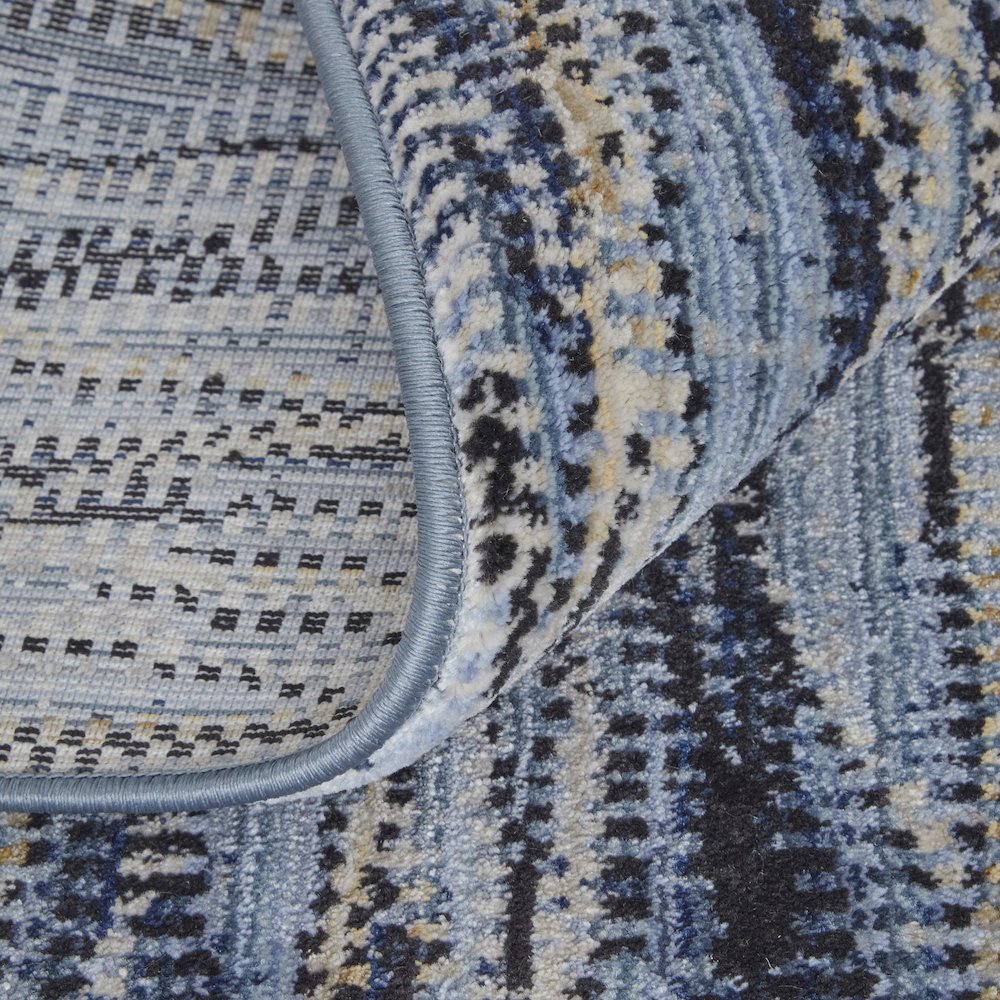 Sonora Modern Abstract, Blue/Ivory/Tan, 9'-0" x 12'-8" Area Rug
