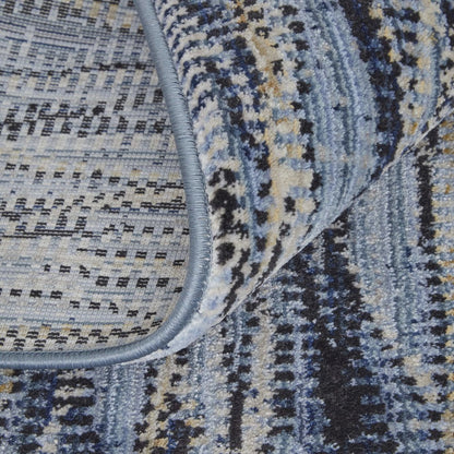Sonora Modern Abstract, Blue/Ivory/Tan, 9'-0" x 12'-8" Area Rug