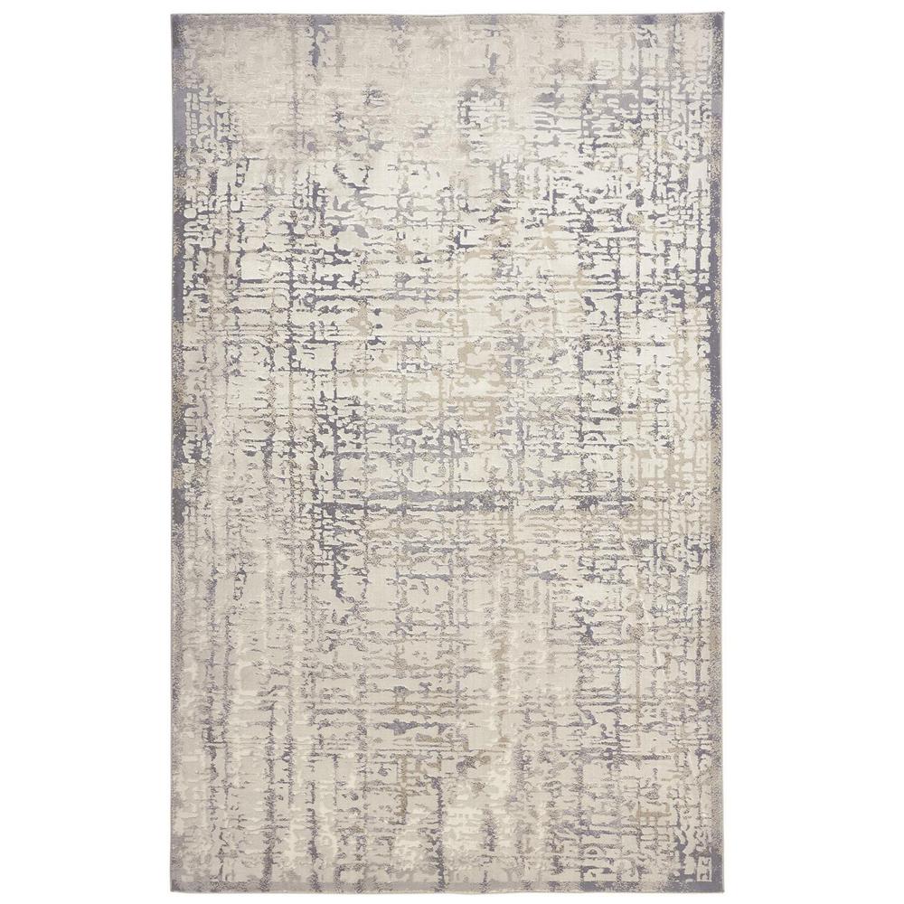 Waldor Distressed Absrtract Rug, Ivory Birch/Beige/Gray, 1ft-8in x 2ft-10in, 7353683FBGE000P18