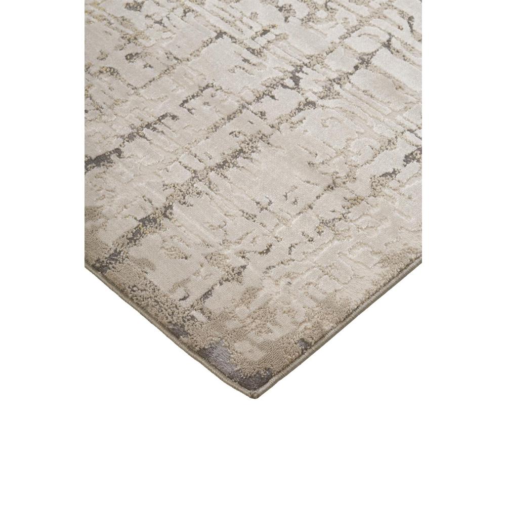 Waldor Distressed Absrtract Rug, Ivory Birch/Beige/Gray, 1ft-8in x 2ft-10in, 7353683FBGE000P18