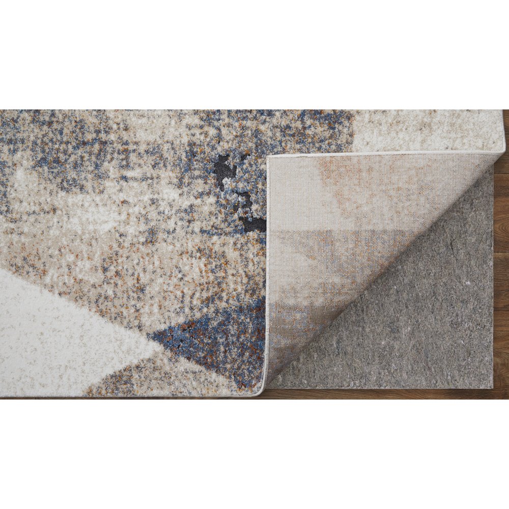 Gilmore Modern Color Block, Blue/Ivory/Taupe, 10' x 14' Area Rug