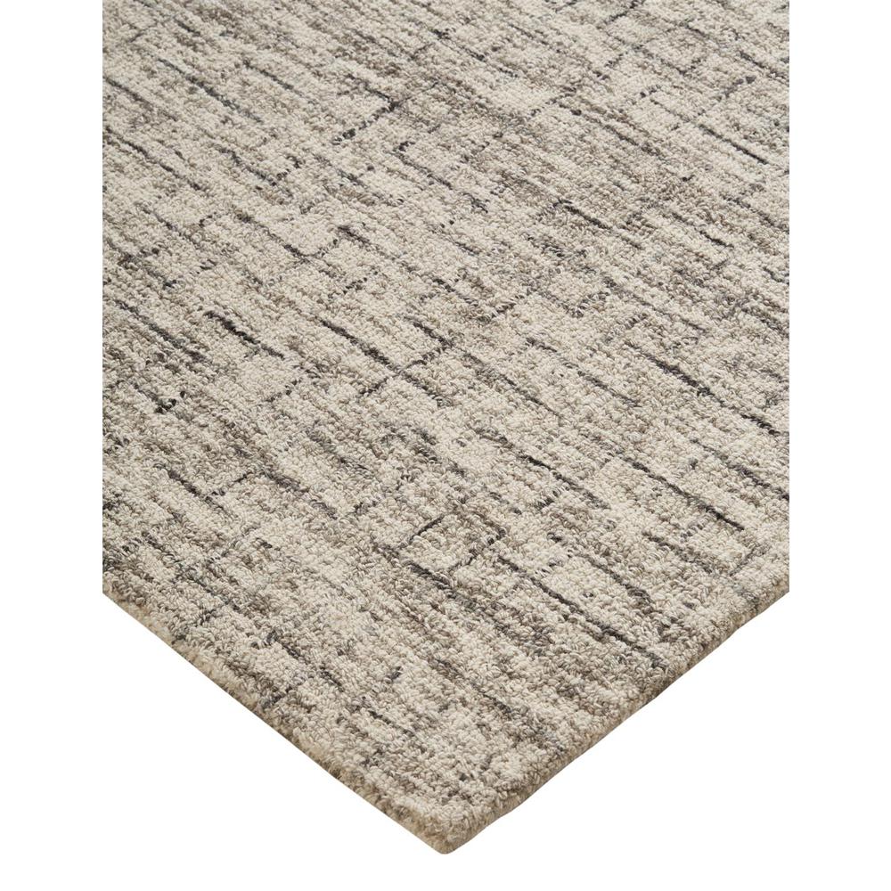 Belfort Modern Crosshatch Rug, Ivory Sand/Charcoal Gray, 5ft x 8ft Area Rug, 8698667FIVY000E10