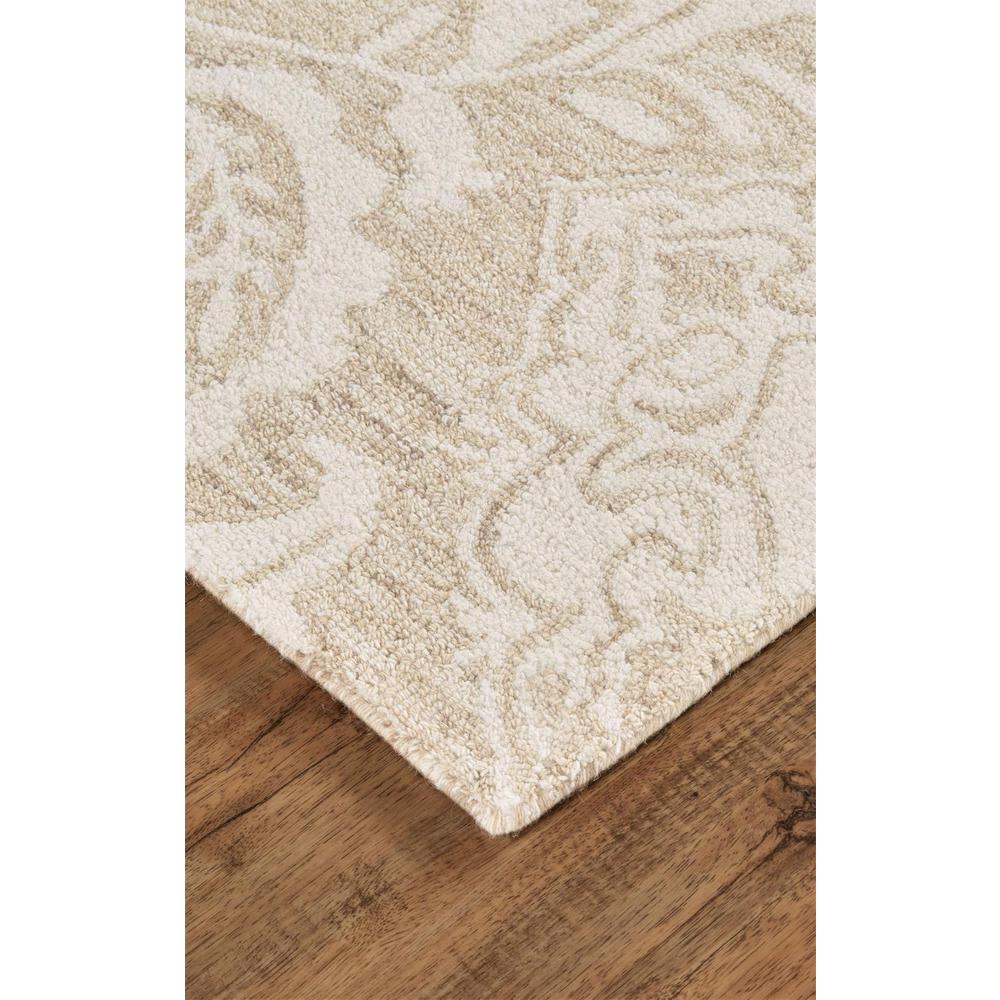Belfort Modern Floral Paisley Rug, Latte Tan/Ivory, 5ft x 8ft Area Rug, 8698776FTPEIVYE10
