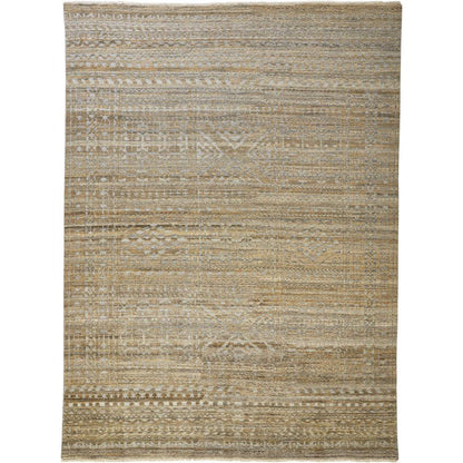 Payton Abstract Tribal Rug, Golden Brown/Gray, 2ft x 3ft Accent Rug, 9806496FBRNGRYP00
