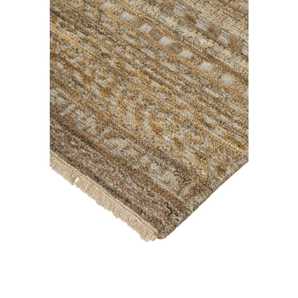 Payton Abstract Tribal Rug, Golden Brown/Gray, 2ft x 3ft Accent Rug, 9806496FBRNGRYP00